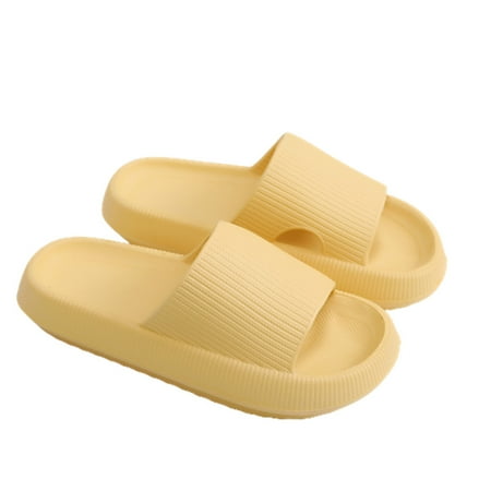 

Lightweight Slippers Comfort Casual Slippers Open Toe Platform Beach Sandals Yellow 42-43