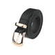 thumbnail image 1 of Cinturón de cuero sintético para mujeres con hebilla dorada/plata, cinturones casuales de 0.9" de ancho para jeans, pantalones y vestidos 42.1x0.9" (LxA) hebilla dorada-negra, 1 of 6