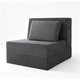 thumbnail image 1 of Sofá Cama Plegable Individual con Almohada, Gris Oscuro, Tela Transpirable y Espuma de Alta Densidad, 1 of 4
