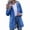 Blue, variant on Husipze Womens Rain Jacket with Hood Outdoor Waterproof Long Trench Coat Lightweight Casual Hiking Raincoat Plus Size Windbreaker Green XXL