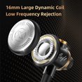 thumbnail image 3 of Bass Earbuds 3.5mm Plug In Ear Auricular para Samsung Xiaomi Huawei (Negro), 3 of 7