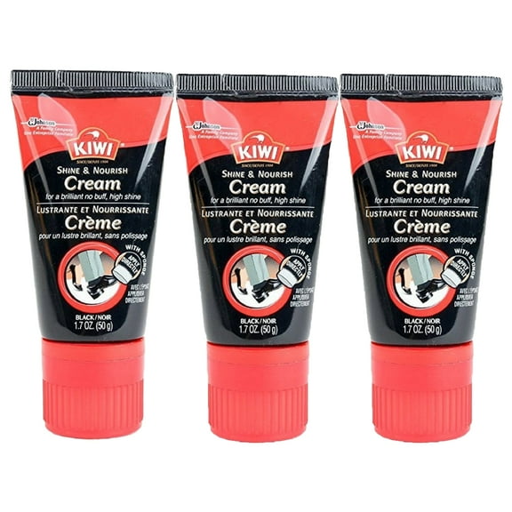 Pack of (3) Kiwi No Buff Shine And Nourish Cream Shoe Polish