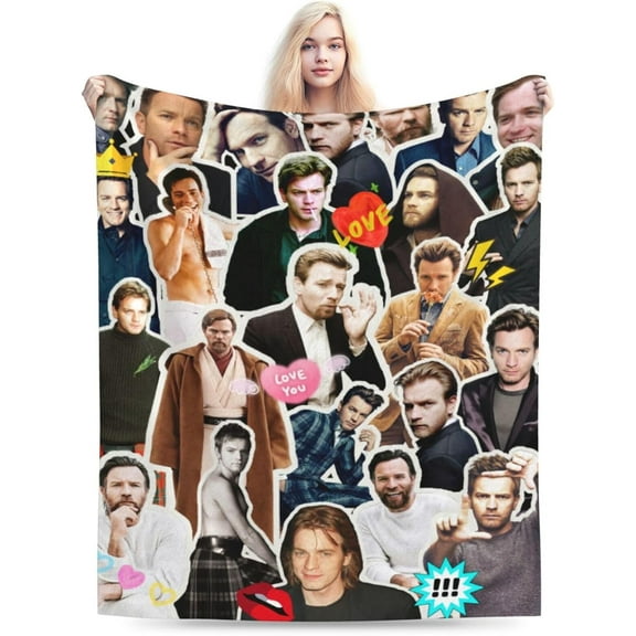 Blanket Ewan McGregor Ultra-Soft Micro Fleece Wollen Blankets Throw Blankets Carpet Gift for Home decoration,Decor Sofa,Office,Dormitory Bed car Camp Couch All Seasons
