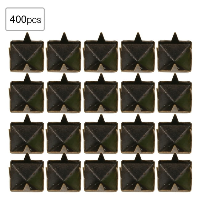 400 Sets Leather Rivets 4mm-7mm Decorative Rivets Brass Studs for Clothing Backpacks Shoes Hat Jackets Jeans