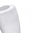 thumbnail image 5 of Lumosvexa Kids Boys Soccer Socks Knee High Lightweight Non Slip Sports Training Socks White 7, 5 of 5