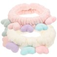 thumbnail image 1 of unbranded 2Ud Elastic Stretch Heart Headband Plush Makeup Hairband Cute Gift for Women, 1 of 8