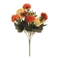 thumbnail image 2 of PULLIMORE 10 Heads Artificial Hydrangea Flowers Bouquet Silk Flower with Stems for Home Bridal Wedding Party Festival Decor (Orange), 2 of 10