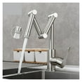 thumbnail image 2 of Brass Pot Filler Faucet Deck Mounted Three-Section Extension Folding Kitchen Faucet Triple Joint Swing Arm For Hot And Cold ,bar Laundry RV Farmhouse, 2 of 7