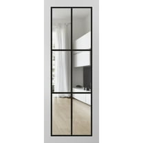 Slab Barn Door Panel 32 x 80 inches | Lucia 2366 White Silk Clear Glass | Sturdy Finished Interior Doors | Pocket Closet Sliding