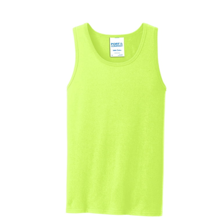 Neon yellow sleeveless shirt hotsell