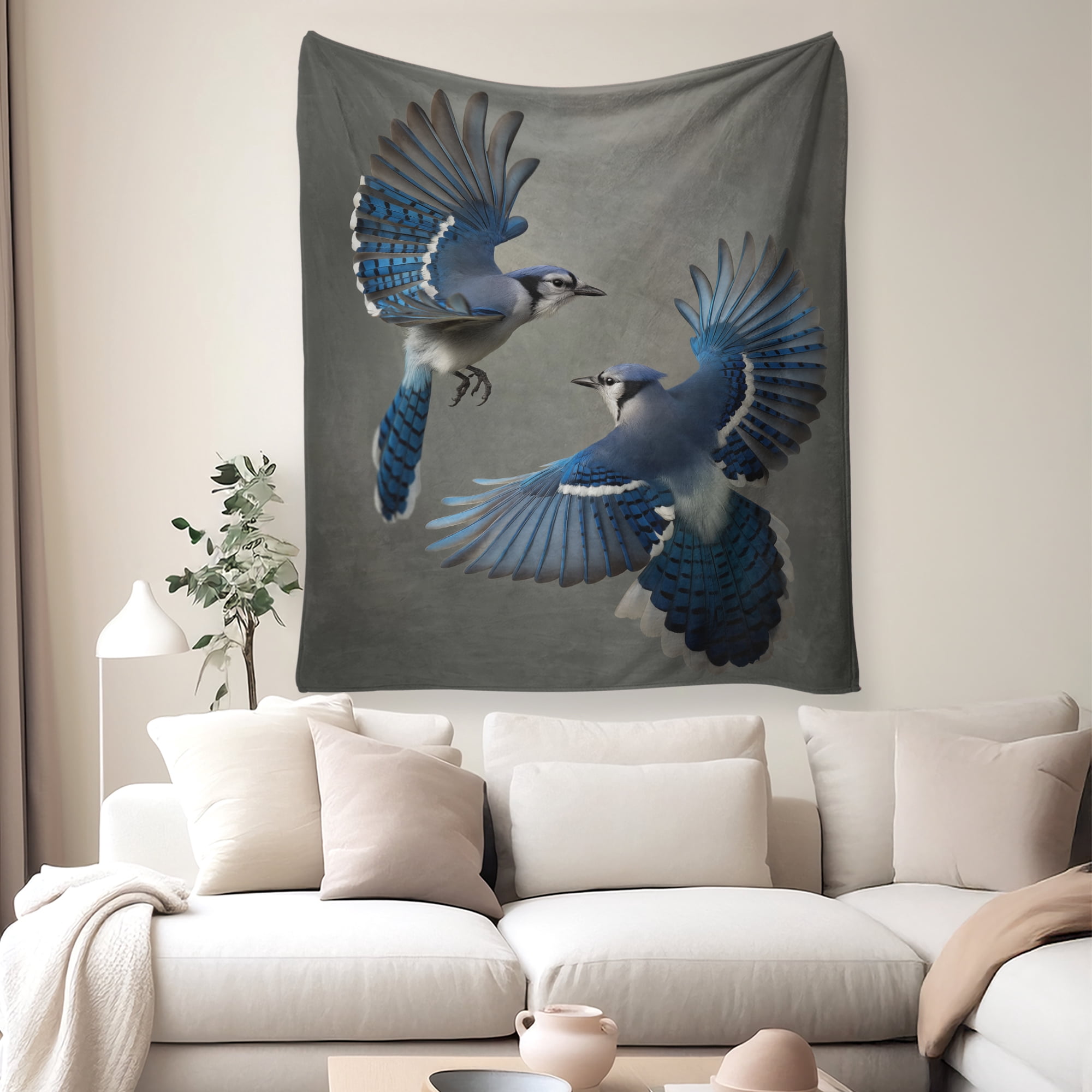 Flannel Fleece Throw Blanket, Soft Large Throw Blanket, Lightweight Cozy Plush Throw Blanket Fit Sofa Bed, 30"x40", Birds