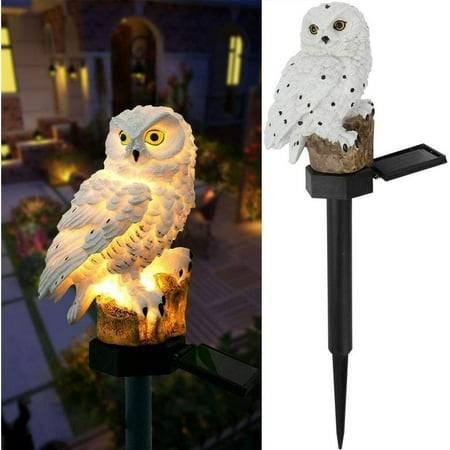 Garden Solar Lights Outdoor Decorative Resin Owl Solar LED Lights with Stake for Garden Lawn Pathway Yard Decortions