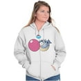 thumbnail image 5 of Original Dubble Bubble Logo Vintage Zip Hoodie Sweatshirt Women Brisco Brands M, 5 of 6