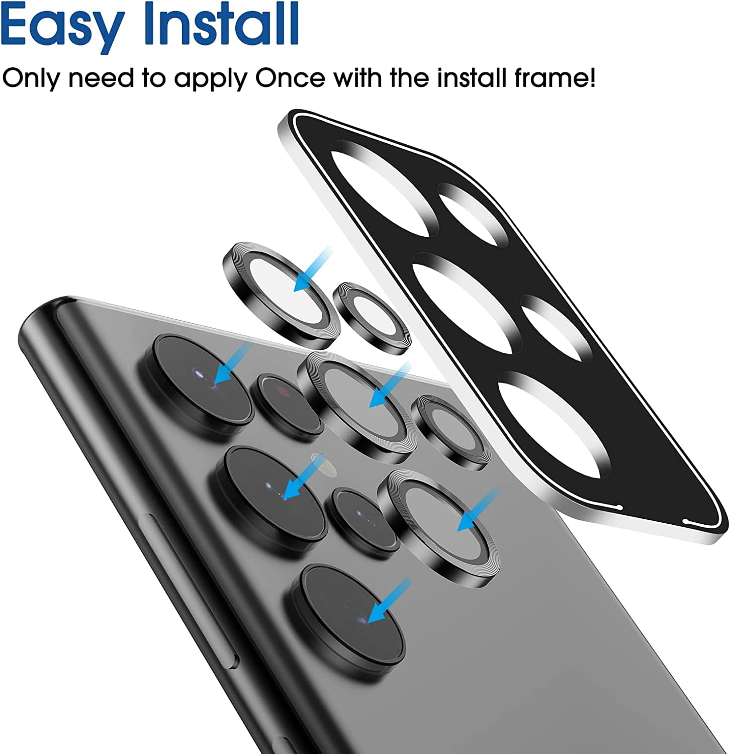 TechMatte amFilm Galaxy S22 Ultra Camera Lens Protector - Thumbnail 4