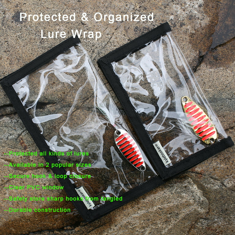 Kylebooker 4 Packs Fishing Lure Wraps Clear PVC Protective Covers BB04