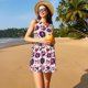 thumbnail image 3 of Balery Skull lips record Guitar Vestidos de verano para mujer con estampado: vestido holgado sin mangas, vestido playero informal y cómodo para días calurosos., 3 of 7