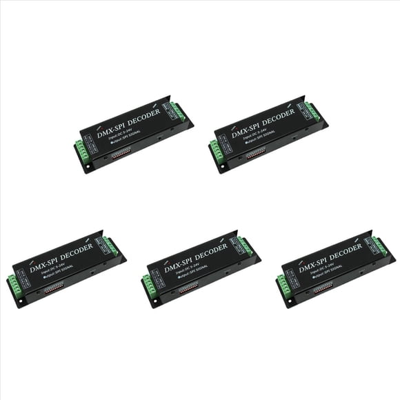 5X DMX200 SPI Controlador LED de Señal una Decodificador para 2801 6803 2812 2811 Cinta de Luz de Tira DC5V 12V 24V