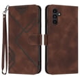 thumbnail image 2 of Feishell for Samsung Galaxy S23 FE Phone Case with Wrist Strap,Premium PU Leather Magnetic Clasp Flip Kickstand Credit Card Slots Holder Wallet Shockproof Protection Slim Phone Case,Brown, 2 of 11