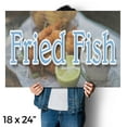 thumbnail image 4 of Fried Fish Vinyl Decal 2 Pack of 18 Inch x 24 Inch Weatherproof Heavy-Duty Adhesive Backing | Seafood Favorites, Freshly Cooked, Food Stalls | Made in USA, 4 of 6