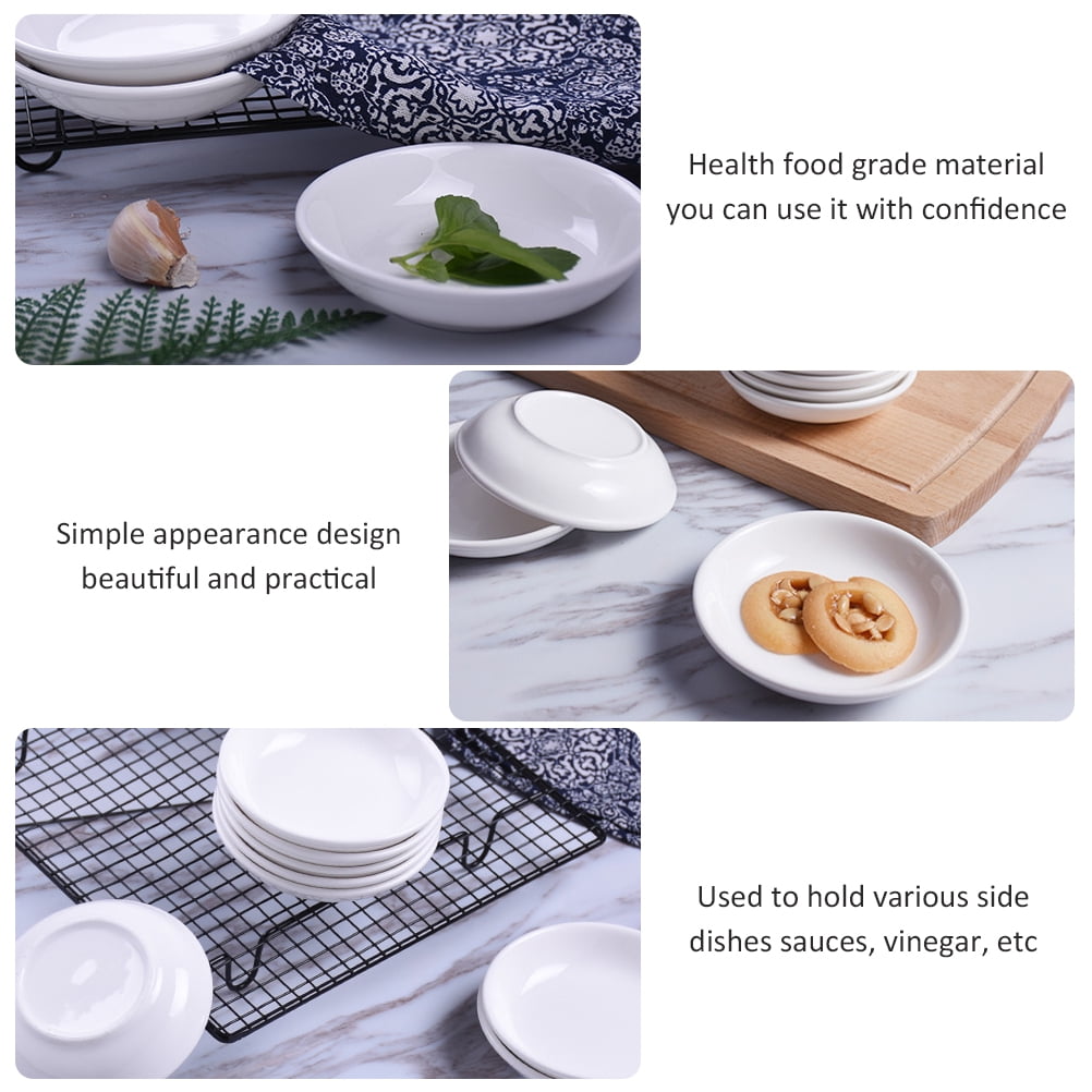 Pcs Ceramic Saucer Home Ceramic Small Plate Ceramic Sauce Plates