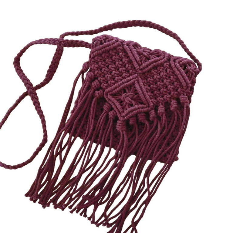 Boho fringe purse| boho crochet fringe purse