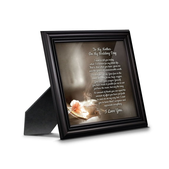 To My Mom on My Wedding Day, Daughter to Mother Framed Thank You Poem, 8618B