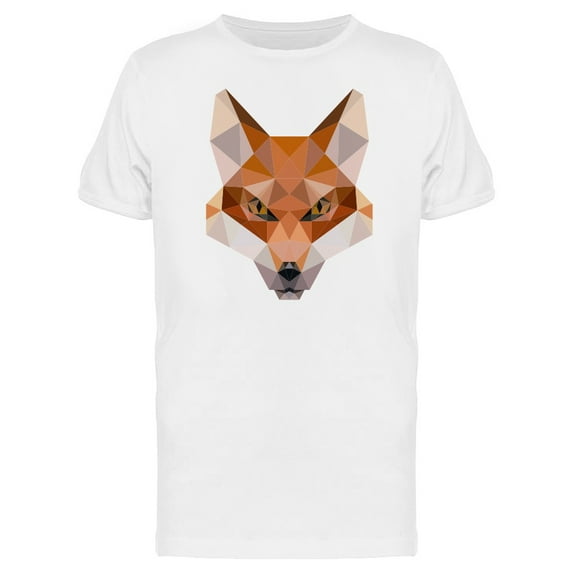 Cool Geometric Fox Head T-Shirt Men -Image by Shutterstock, Male 3X-Large