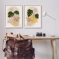 thumbnail image 2 of Boho Monstera Archway Landscape Botanical & Floral Painting White Framed Art Print Wall Art, Set of 2, 2 of 8