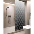 thumbnail image 2 of Window Privacy Film Morocco Black Stained Glass Window Film Decorative Sun Block Window Cover Classic Geometric Abstract Gradient Window Clings Static Adhesive Sticker for Bathroom 29.5"x78.7", 2 of 7