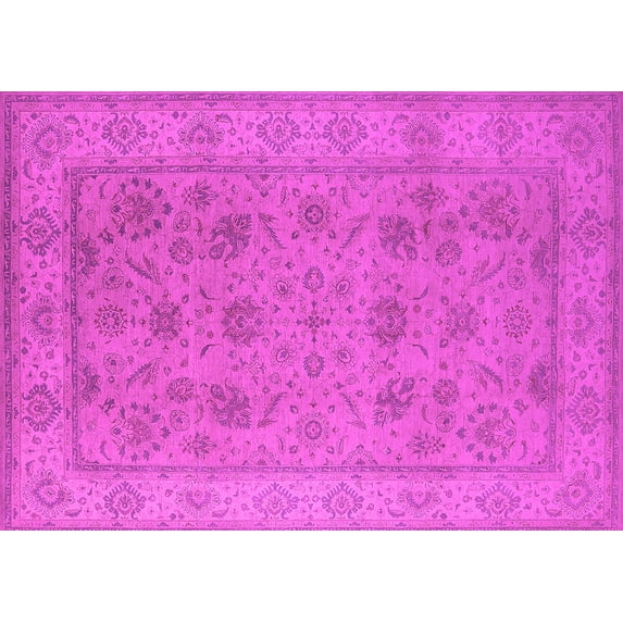 Ahgly Company Indoor Rectangle Oriental Pink Traditional Area Rugs, 6' x 9'
