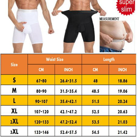 Mens Tummy Control Shorts High Waist Slimming Underwear Body Shaper Boxer  Briefs