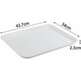 thumbnail image 3 of 6 Plateaux de Service en Plastique Grands Plateaux de Restauration Rapide en Plastique Blanc, 3 of 7