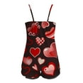 thumbnail image 6 of Valentines Pjs Women Couple Date Ladies Sleeveless Deep V Vest And Shorts 2 Piece Loungewear Heart Festive Gifts Love Print Valentines Date Night Outfits, 6 of 6