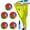 Yellow, variant on Granny Pants Yard Game, Granny Pants Outdoor Game with Bouncy Balls, Granny Pant Party Rush! - The Ultimate Backyard Party Games! Team Relay Family Reunion Field Games Set