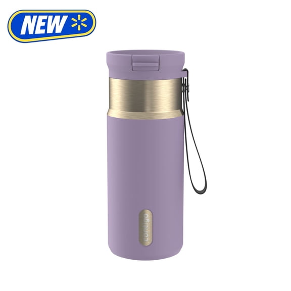 Contigo SnapSeal 16 oz Leakproof Stainless Steel Water Bottle with Carrying Strap