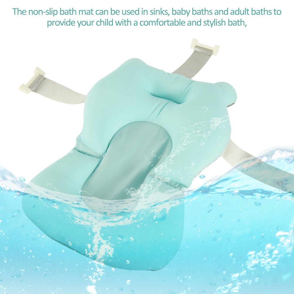 AHZZY Baby Bath Support Cushion Pad Cute Cartoon Bath Anti-Slip Cushion Seat Infant Bathtub Shower Bathing Floating Soft Pillow Mesh Comfy Sink Pad for 0-6 Month Newborn 