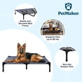 thumbnail image 2 of Elevated Pet Bed-Portable Raised Cot-Style Bed with Non-Slip Feet, Blue, 36"X 29.75"X 7", 2 of 6
