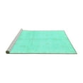 thumbnail image 2 of Ahgly Company Machine Washable Indoor Rectangle Abstract Turquoise Blue Modern Area Rugs, 7' x 10', 2 of 4