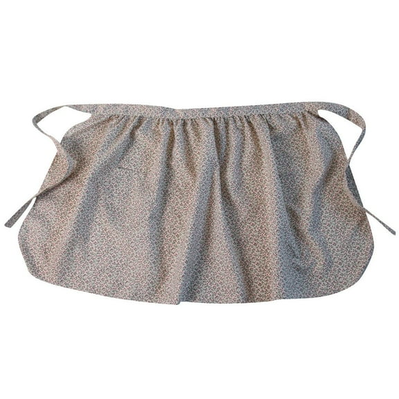 Making Believe Basic Pioneer Peasant Costume Apron (Womens, Cream, Mini Calico Floral)