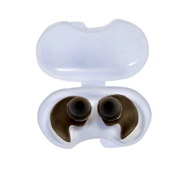 Advancent 1 par de tapones para los oídos de silicona suave para nadar, aislamiento acústico, protección para los oídos, tapones para los Deportes acuáticos negro 2.2 cm