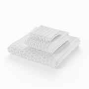 Beautiful by Drew Barrymore 6-Piece Dot Bath Towel Set, Soft 100% Cotton, Off White