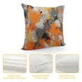 thumbnail image 4 of Creowell  Orange and Grey Paint Splatter Throw Pillow Cover Soft Cozy Decorative Throw Pillowcases Cushion Case for Home Decor Living Room Bed Couch Car Covers, 4 of 5
