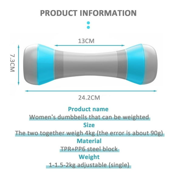 Women Ladies Home Fitness Training Dumbbells Fitness DumFLLells Fitness Dumbbells Adjustable Weight Slimming Dumbbell Gym Equipment