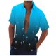 thumbnail image 2 of Blusa y camisa de manga corta con cuello vuelto Camisa casual para hombre Camisa de bolos vintage de manga corta Camisas de verano de playa cubana Camisa con botones Blusa para hombre Poliéster, 2 of 5