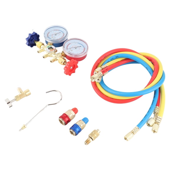Kitchen Appliances Refrigerant Manifold Gauge Set, 7cm Dial Air Conditioning Pressure Gauge for R410 22 134A