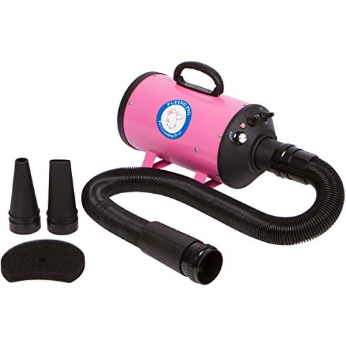 Flying Pig High Velocity Pet Grooming Dryer w/ Heater (model: Flying One, Pink)