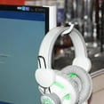 thumbnail image 4 of Yucurem Monitor Side Headphone Hanger Universal Hook Headphones Accessories (White), 4 of 8
