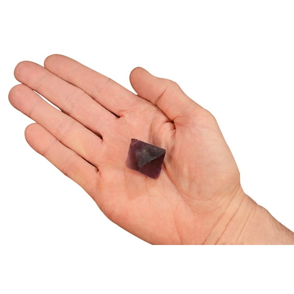Kidz Rocks Fluorite Octahedron 1" Purple Raw Rock Mineral Specimen Healing Stone