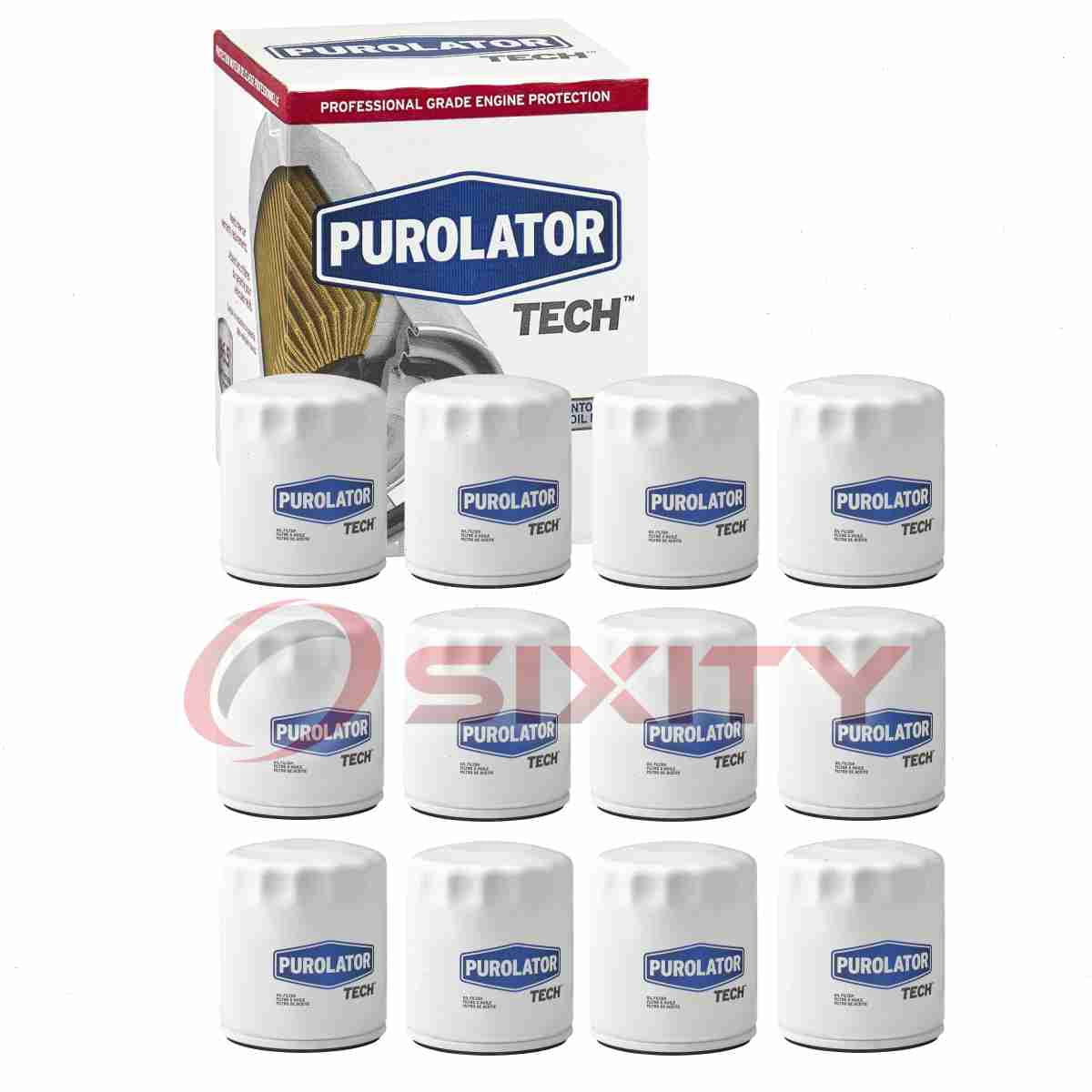 12 pc Purolator TECH TL11403 Engine Oil Filters for 100290 12640445 12696048 2100290 3100290 4100290 95140 M9509 MGL10290 OF2222 PF64 PG2222 PG2222EX PH10064 PH12060 PTL10290 R0290 R0290XL R95140