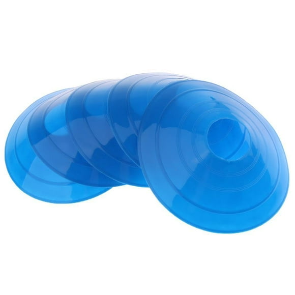 5 Pcs Soccer Mini Disc Cones Boundary Marker Skating Agility Training Aid Blue